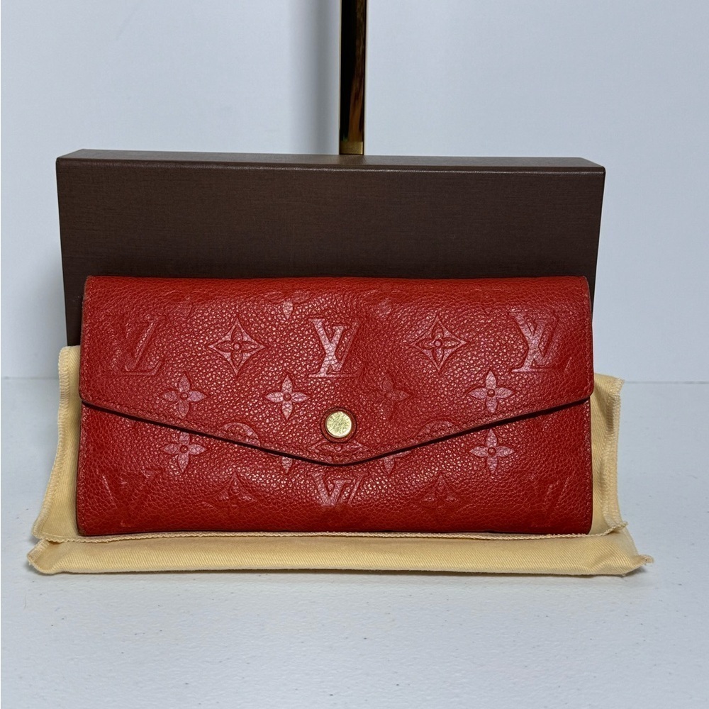 Louis Vuitton Red empreinte Women's Wallet
